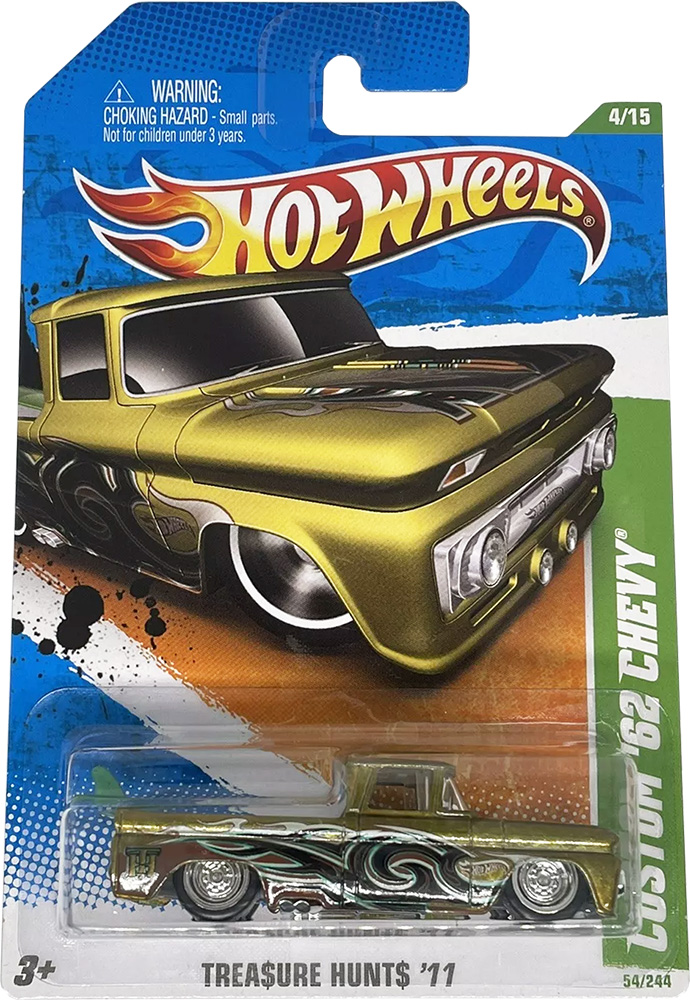 ミニカー Hot Wheels Custom '62 Chevy TreasureHunt Custom '62 Chevy Hot Wheels 2011 Super Treasure Hunt - HWtreasure.com